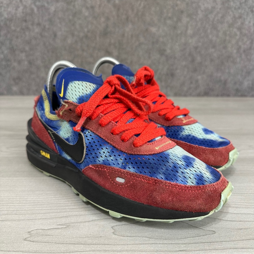 Nike ID Waffle One Mens 6 Blue Tie Dye Custom Sneakers DJ0966-991‎ Low Top